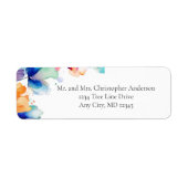 Rücksendeadresse für Hochzeiten mit hellen Wasserf (Vorne)