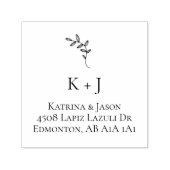 Rücksendeadresse für Hochzeiten Permastempel (Design)