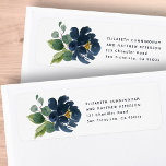 Rücksendeadresse für Hochzeiten von Wasserfarben<br><div class="desc">Besteht aus einfachen Sans Serif Typografie mit einer Touch von Blume in Aquarell. Dieses wurde von White Paper Birch Co. exklusiv für Zazzle entworfen. Abrufbar unter: http://www.zazzle.com/whitepaperbirch</div>