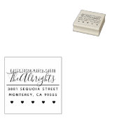 Rücksendeadresse für individuelle Namen und Herz Gummistempel (Stempel)