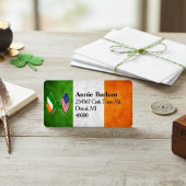 Rücksendeadresse für irisches amerikanisches Flagg Adressaufkleber