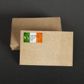 Rücksendeadresse für irisches amerikanisches Flagg Adressaufkleber