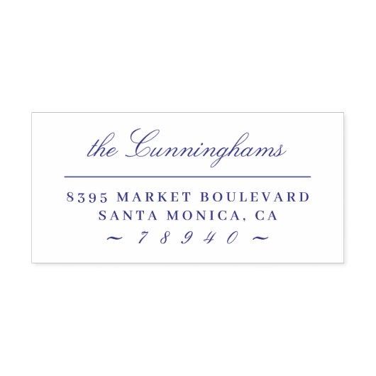 Rücksendeadresse für Kalligrafie-Skriptfamilie Permastempel (Design)