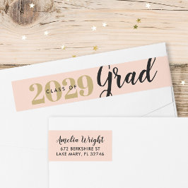 Rücksendeadresse für klassische Blush- und Gold-Ab