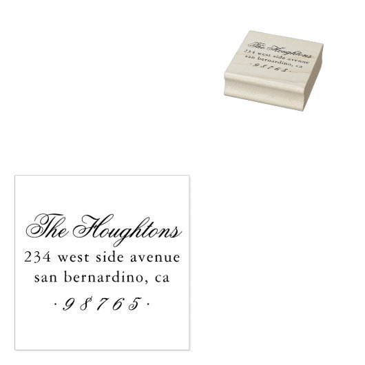 Rücksendeadresse für klassische Skriptfamilie Gummistempel (Stempel)