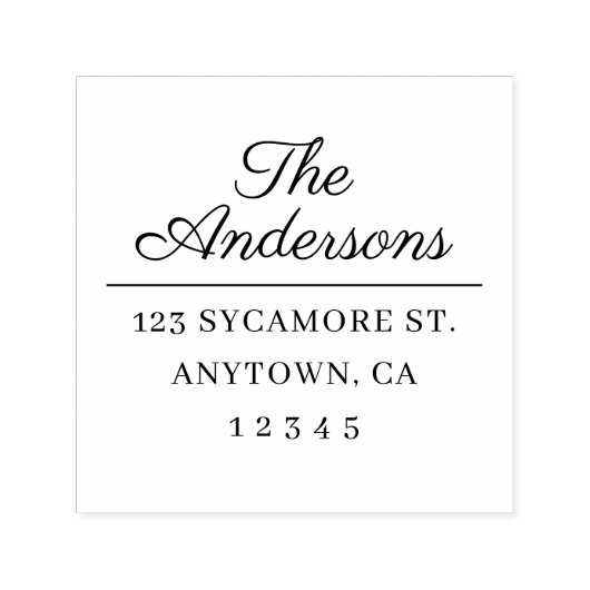 Rücksendeadresse für klassische Skriptnamen Permastempel (Design)