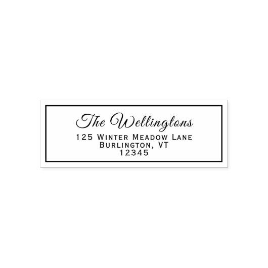 Rücksendeadresse für klassische Typografie Permastempel (Design)