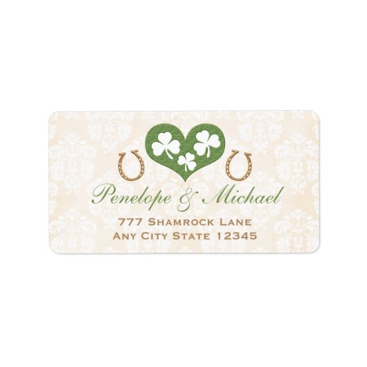 Rücksendeadresse für Kleeblatt und Hufeisen Adressaufkleber (Vorne)