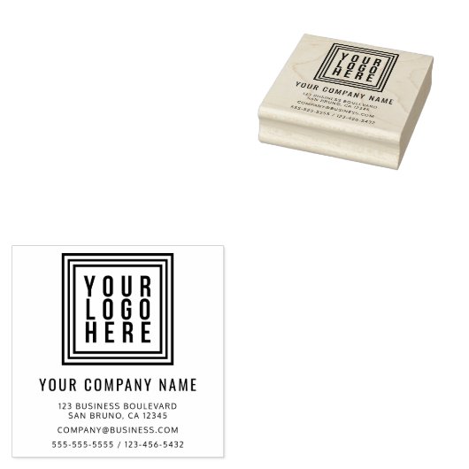 Rücksendeadresse für kundenspezifische Firmenlogo Gummistempel (Stempel)