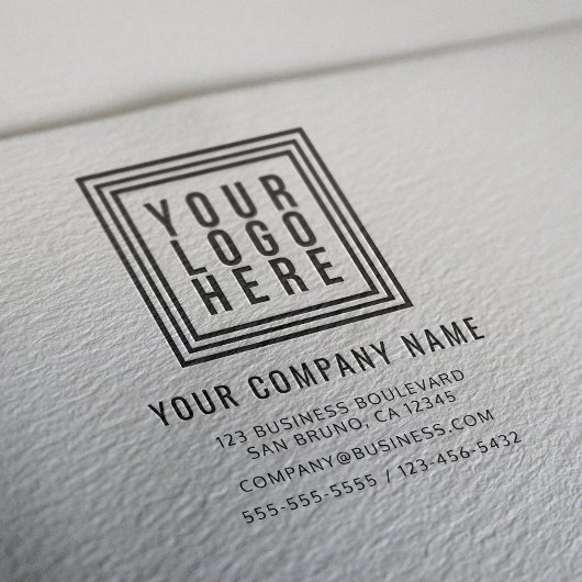 Rücksendeadresse für kundenspezifische Firmenlogo Gummistempel