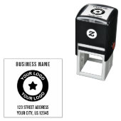 Rücksendeadresse für kundenspezifische Firmenlogos Permastempel (Beispiel)