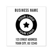 Rücksendeadresse für kundenspezifische Firmenlogos Permastempel (Design)