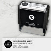 Rücksendeadresse für kundenspezifische Firmenlogos Permastempel