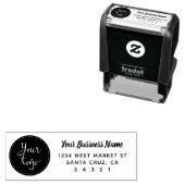 Rücksendeadresse für kundenspezifische, moderne Fi Permastempel (Beispiel)