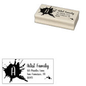 Rücksendeadresse für künstlerische Paint Splash Mo Gummistempel (Stempel)