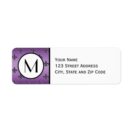 Rücksendeadresse für lila Lilien (Vorne)