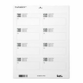 Rücksendeadresse für Logoversand (Vorne)