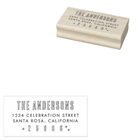 Rücksendeadresse für Minimalistisch handgeschriebe Gummistempel (Stempel)