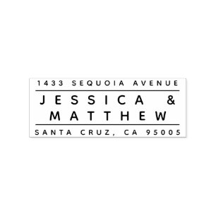 Rücksendeadresse für Minimalistische Briefpaare Gummistempel