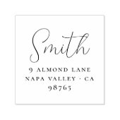 Rücksendeadresse für Minimalistische Familienname Permastempel (Design)