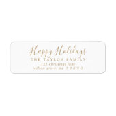 Rücksendeadresse für Minimalistische Goldene Feier (Vorne)