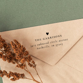 Rücksendeadresse für Minimalistische Herzfamilie Gummistempel