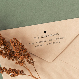 Rücksendeadresse für Minimalistische Herzfamilie Gummistempel