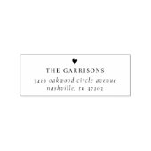 Rücksendeadresse für Minimalistische Herzfamilie Gummistempel (Prägung)