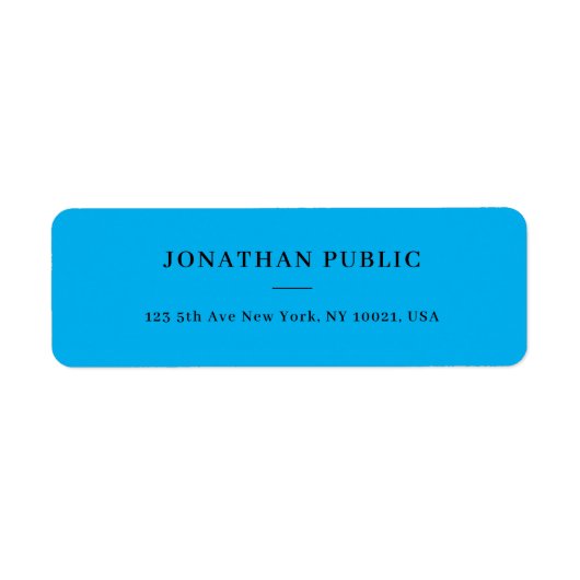 Rücksendeadresse für Minimalistische Sky-Vorlage (Vorne)