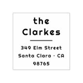 Rücksendeadresse für Minimalistische Typografie Gummistempel (Prägung)