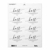 Rücksendeadresse für Minimalistische weiße Skripte (Vorne)