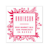 Rücksendeadresse für moderne Blumenrahmen Permastempel (Design)