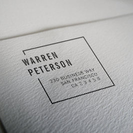 Rücksendeadresse für moderne geometrische Beruflic Permastempel