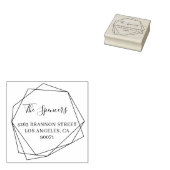 Rücksendeadresse für moderne geometrische Rahmen Gummistempel (Stempel)