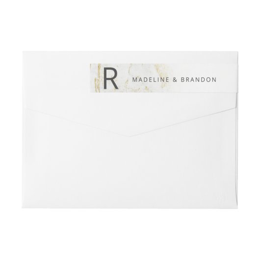 Rücksendeadresse für moderne Marmorfarben (Rückseite)