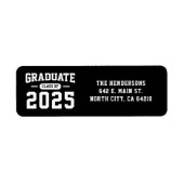 Rücksendeadresse für moderne Schwarze Abschluss (Vorne)