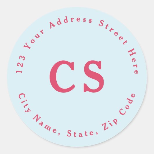 Rücksendeadresse für moderne Vorlage Runder Aufkleber (Vorderseite)