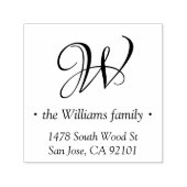 Rücksendeadresse für Monogramm und Minimalistische Permastempel (Design)
