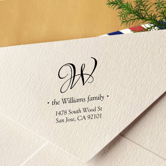 Rücksendeadresse für Monogramm und Minimalistische Permastempel