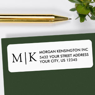 Rücksendeadresse für Monogramme oder Logokombinati