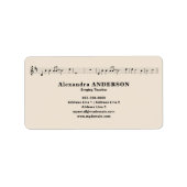 Rücksendeadresse für Musik Adressaufkleber (Vorne)