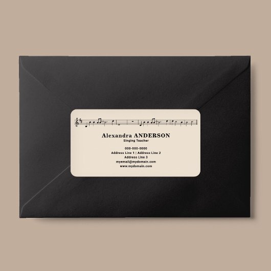 Rücksendeadresse für Musik Adressaufkleber