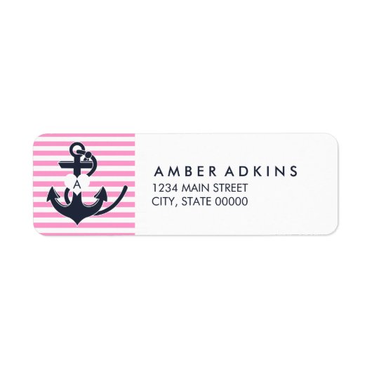 Rücksendeadresse für Nautic Anchor Monogram (Vorne)