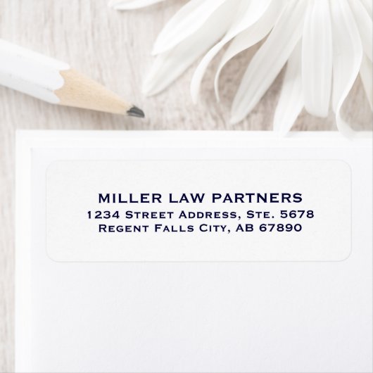 Rücksendeadresse für Navy Blue und White Attorney (Insitu)