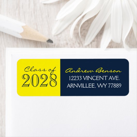 Rücksendeadresse für Navy Blue & Yellow Abschluss (Insitu)