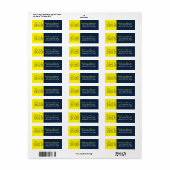 Rücksendeadresse für Navy Blue & Yellow Abschluss (Vorne)