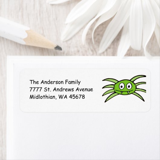 Rücksendeadresse für niedliche grüne Spione (Insitu)