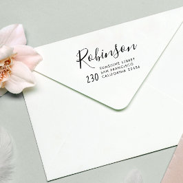 Rücksendeadresse für niedliche handgeschriebene Sk Gummistempel