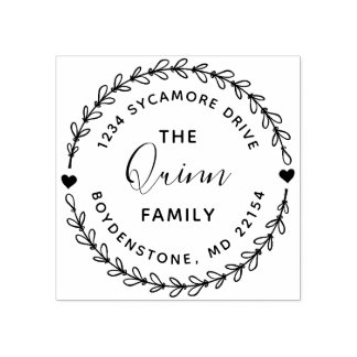 Rücksendeadresse für niedliche Rustikaldraht Gummistempel