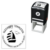 Rücksendeadresse für niedliche Segelboote Nr. 2 Na Permastempel (Beispiel)